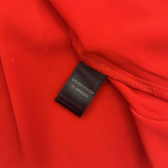 House of harlow red satin rhinestones trim wrap mini dress M - Picture 10 of 14